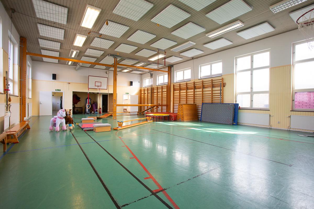 Gymnastiksalen i Valtrets skola